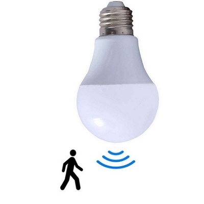 Lampada a sensore intelligente E27 Sensore di luce notturna Lampada a LED con rilevamento del movimento del radar PIR