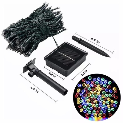 200LED RGB Lampade da giardino solari Ignifuga Lampade a corda di Natale per esterni IP65
