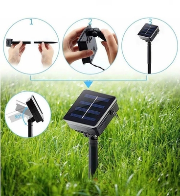 200LED RGB Lampade da giardino solari Ignifuga Lampade a corda di Natale per esterni IP65