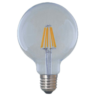 110 lm/w E26 E27 9W G125 G95 Lampadina a filamento a LED con funzione dimmabile e vetro ambra