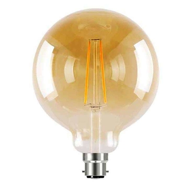 110 lm/w E26 E27 9W G125 G95 Lampadina a filamento a LED con funzione dimmabile e vetro ambra